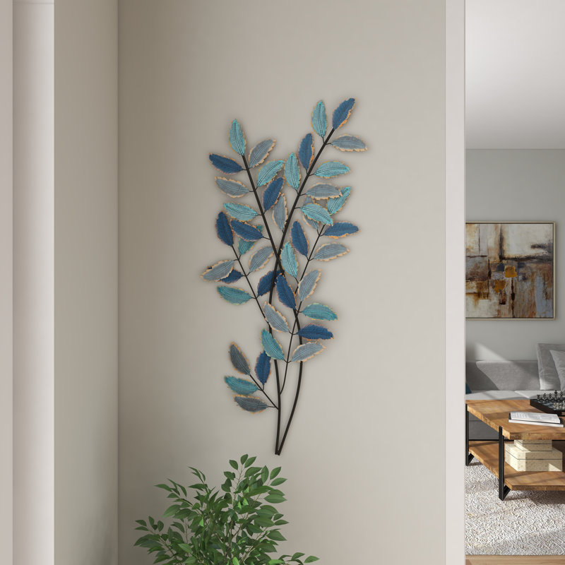 Picture of Lark Manor™ Metal Leaf Home Wall Decor with Gold Accents & Reviews ...